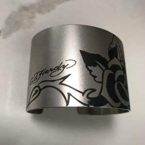 Ed Hardy Tattooed Steel Cuff Bracelet